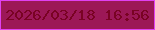 文字の大きさ：5、枠の色：e041f2、背景の色：9c1857、文字の色：790323 無料ブログパーツのブログ時計