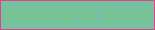 文字の大きさ：1、枠の色：e0438d、背景の色：76c29f、文字の色：7ac47f 無料ブログパーツのブログ時計
