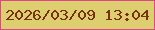 文字の大きさ：5、枠の色：e0458c、背景の色：ddce70、文字の色：78320d 無料ブログパーツのブログ時計