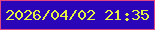 文字の大きさ：3、枠の色：e04683、背景の色：2b06b8、文字の色：e5f143 無料ブログパーツのブログ時計
