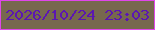 文字の大きさ：4、枠の色：e046ea、背景の色：77684e、文字の色：5b16b2 無料ブログパーツのブログ時計