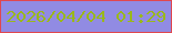 文字の大きさ：2、枠の色：e0474f、背景の色：918be3、文字の色：9ab81a 無料ブログパーツのブログ時計