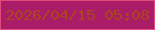 文字の大きさ：2、枠の色：e04b79、背景の色：aa1c67、文字の色：ac451e 無料ブログパーツのブログ時計