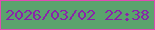 文字の大きさ：4、枠の色：e04bb3、背景の色：5ba36d、文字の色：8a22aa 無料ブログパーツのブログ時計