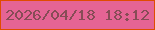 文字の大きさ：2、枠の色：e04c00、背景の色：e56494、文字の色：874c56 無料ブログパーツのブログ時計