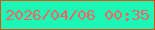 文字の大きさ：3、枠の色：e05015、背景の色：1bf7b5、文字の色：fc6561 無料ブログパーツのブログ時計