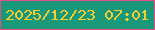 文字の大きさ：4、枠の色：e05085、背景の色：19997a、文字の色：facd2f 無料ブログパーツのブログ時計