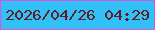 文字の大きさ：1、枠の色：e051df、背景の色：30c1f7、文字の色：631b26 無料ブログパーツのブログ時計