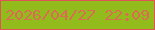 文字の大きさ：5、枠の色：e05357、背景の色：91bc1c、文字の色：dc6b51 無料ブログパーツのブログ時計
