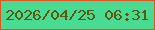文字の大きさ：1、枠の色：e05422、背景の色：49db91、文字の色：5f5612 無料ブログパーツのブログ時計