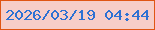 文字の大きさ：2、枠の色：e05514、背景の色：f7cdc8、文字の色：2d71d3 無料ブログパーツのブログ時計
