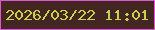 文字の大きさ：4、枠の色：e057cf、背景の色：432622、文字の色：c8d24d 無料ブログパーツのブログ時計