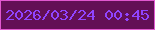 文字の大きさ：1、枠の色：e058d0、背景の色：630f56、文字の色：9044ff 無料ブログパーツのブログ時計