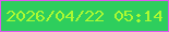 文字の大きさ：5、枠の色：e058ef、背景の色：2ece5d、文字の色：abf933 無料ブログパーツのブログ時計
