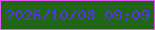文字の大きさ：3、枠の色：e05af1、背景の色：216517、文字の色：5b2fee 無料ブログパーツのブログ時計
