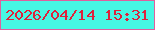 文字の大きさ：3、枠の色：e0609d、背景の色：47f8e3、文字の色：df233b 無料ブログパーツのブログ時計
