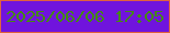 文字の大きさ：3、枠の色：e0613e、背景の色：7014dd、文字の色：448913 無料ブログパーツのブログ時計