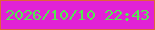 文字の大きさ：3、枠の色：e0633a、背景の色：e122d5、文字の色：54e951 無料ブログパーツのブログ時計