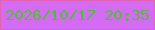 文字の大きさ：2、枠の色：e063b6、背景の色：d46bf4、文字の色：4fc02a 無料ブログパーツのブログ時計