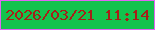 文字の大きさ：5、枠の色：e065f3、背景の色：13c34d、文字の色：a71f18 無料ブログパーツのブログ時計