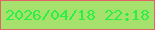 文字の大きさ：4、枠の色：e06665、背景の色：a6e16e、文字の色：2bef44 無料ブログパーツのブログ時計