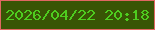 文字の大きさ：2、枠の色：e06762、背景の色：385505、文字の色：4ecc1f 無料ブログパーツのブログ時計