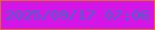 文字の大きさ：1、枠の色：e06829、背景の色：d315e8、文字の色：426ac3 無料ブログパーツのブログ時計