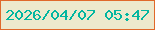 文字の大きさ：1、枠の色：e0692a、背景の色：ede9cc、文字の色：02b6a0 無料ブログパーツのブログ時計