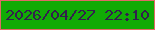 文字の大きさ：3、枠の色：e06966、背景の色：11ab05、文字の色：33204d 無料ブログパーツのブログ時計