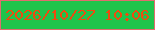 文字の大きさ：1、枠の色：e06c6e、背景の色：1fc44b、文字の色：ef4a0f 無料ブログパーツのブログ時計
