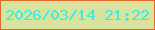 文字の大きさ：2、枠の色：e06d27、背景の色：d8e39e、文字の色：37ede5 無料ブログパーツのブログ時計