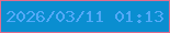 文字の大きさ：4、枠の色：e06d8e、背景の色：0a8ed0、文字の色：53a9f7 無料ブログパーツのブログ時計