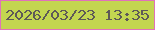 文字の大きさ：4、枠の色：e072ba、背景の色：c3d650、文字の色：5e5957 無料ブログパーツのブログ時計