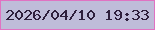 文字の大きさ：1、枠の色：e072c2、背景の色：bfbcd9、文字の色：2e1f3c 無料ブログパーツのブログ時計