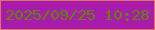文字の大きさ：5、枠の色：e07369、背景の色：a91bab、文字の色：618403 無料ブログパーツのブログ時計