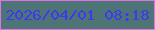 文字の大きさ：5、枠の色：e073e7、背景の色：4e7575、文字の色：3e38ee 無料ブログパーツのブログ時計