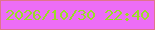 文字の大きさ：3、枠の色：e0748c、背景の色：ed6df6、文字の色：99dc27 無料ブログパーツのブログ時計