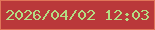 文字の大きさ：2、枠の色：e07559、背景の色：ba383a、文字の色：b4dc83 無料ブログパーツのブログ時計