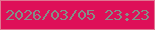 文字の大きさ：3、枠の色：e07691、背景の色：de0f58、文字の色：838f87 無料ブログパーツのブログ時計