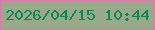 文字の大きさ：1、枠の色：e076ae、背景の色：98aa89、文字の色：0c8755 無料ブログパーツのブログ時計