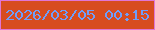 文字の大きさ：2、枠の色：e076d5、背景の色：d74c20、文字の色：6f9efa 無料ブログパーツのブログ時計