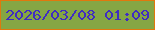 文字の大きさ：1、枠の色：e0780d、背景の色：85a644、文字の色：3f2cc2 無料ブログパーツのブログ時計