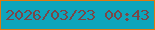 文字の大きさ：5、枠の色：e0780e、背景の色：0da5bc、文字の色：7a4747 無料ブログパーツのブログ時計