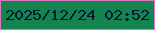 文字の大きさ：1、枠の色：e078c0、背景の色：138350、文字の色：011a32 無料ブログパーツのブログ時計