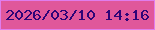 文字の大きさ：1、枠の色：e07ded、背景の色：e0579b、文字の色：2d0477 無料ブログパーツのブログ時計