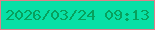 文字の大きさ：4、枠の色：e07f88、背景の色：08e0a6、文字の色：07a15d 無料ブログパーツのブログ時計