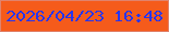 文字の大きさ：2、枠の色：e0826c、背景の色：f55b1b、文字の色：2835ef 無料ブログパーツのブログ時計