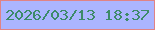 文字の大きさ：5、枠の色：e08385、背景の色：abb5ff、文字の色：3d8a69 無料ブログパーツのブログ時計
