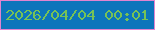 文字の大きさ：1、枠の色：e084d0、背景の色：0c75bb、文字の色：76c257 無料ブログパーツのブログ時計