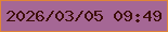 文字の大きさ：2、枠の色：e08535、背景の色：a56795、文字の色：3e0f0a 無料ブログパーツのブログ時計